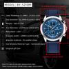 BENYAR New 40MM Men's Multi Functional Chronograph Quartz Watch Lumious Leather Strap Sports Wristwatches For Man