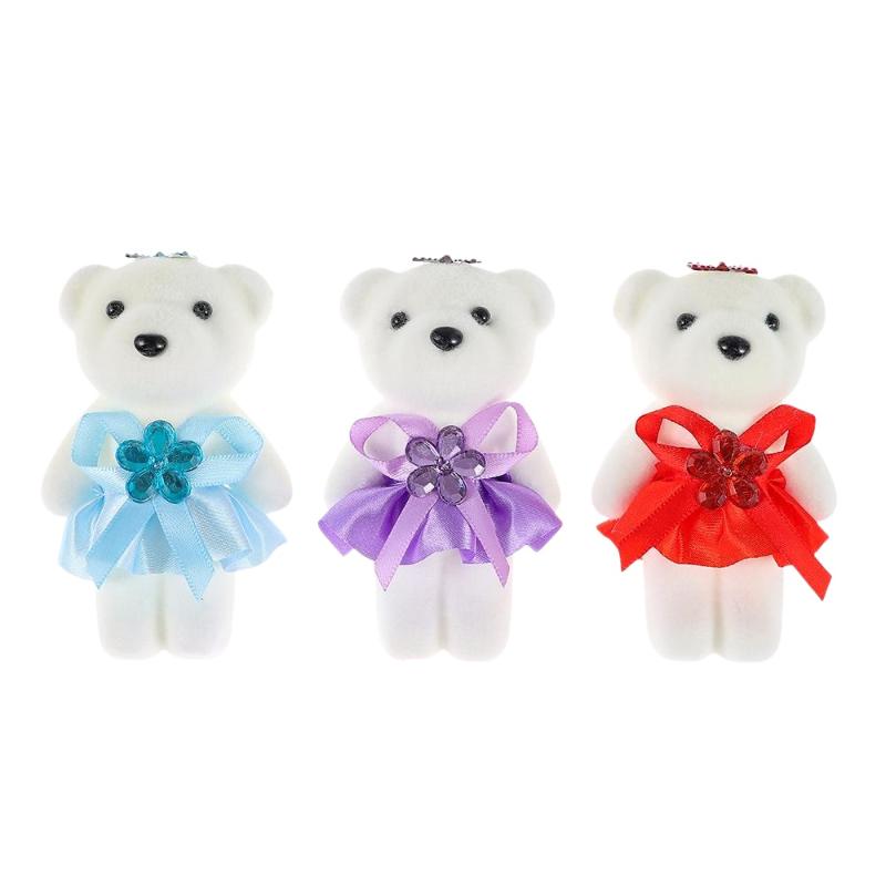 10pcs Cartoon Bear Doll For Graduation Bouquet DIY Graduation Bear Decoration Festival Party Decor