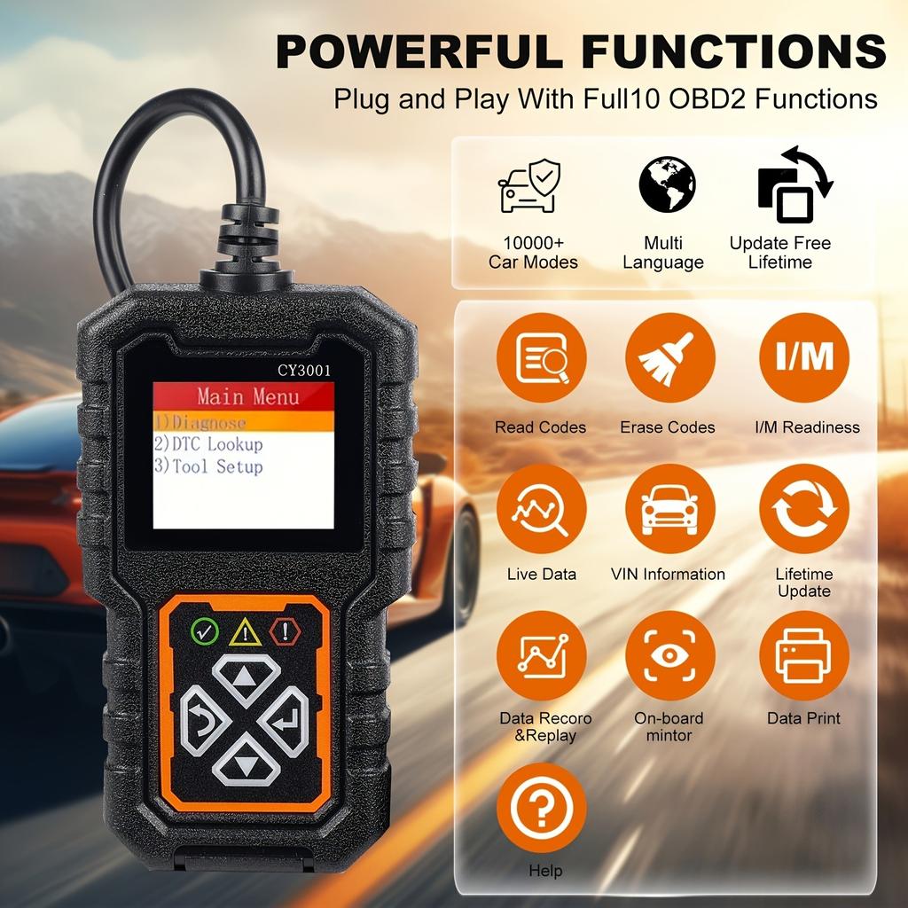 Car OBD2 Code Scanner Diagnostic Scanner Code Reader Erase Engine Fault Code Read Code Erase Code Battery Test Engine Light Can