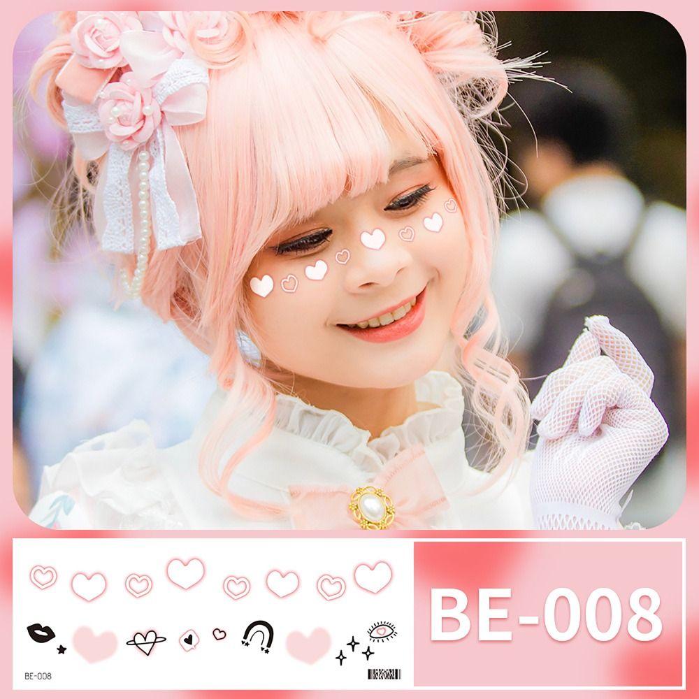 Temporary Tattoos Face Tattoo Natural Looking Tattoo Sticker Cute Makeup Face Stickers  Girls