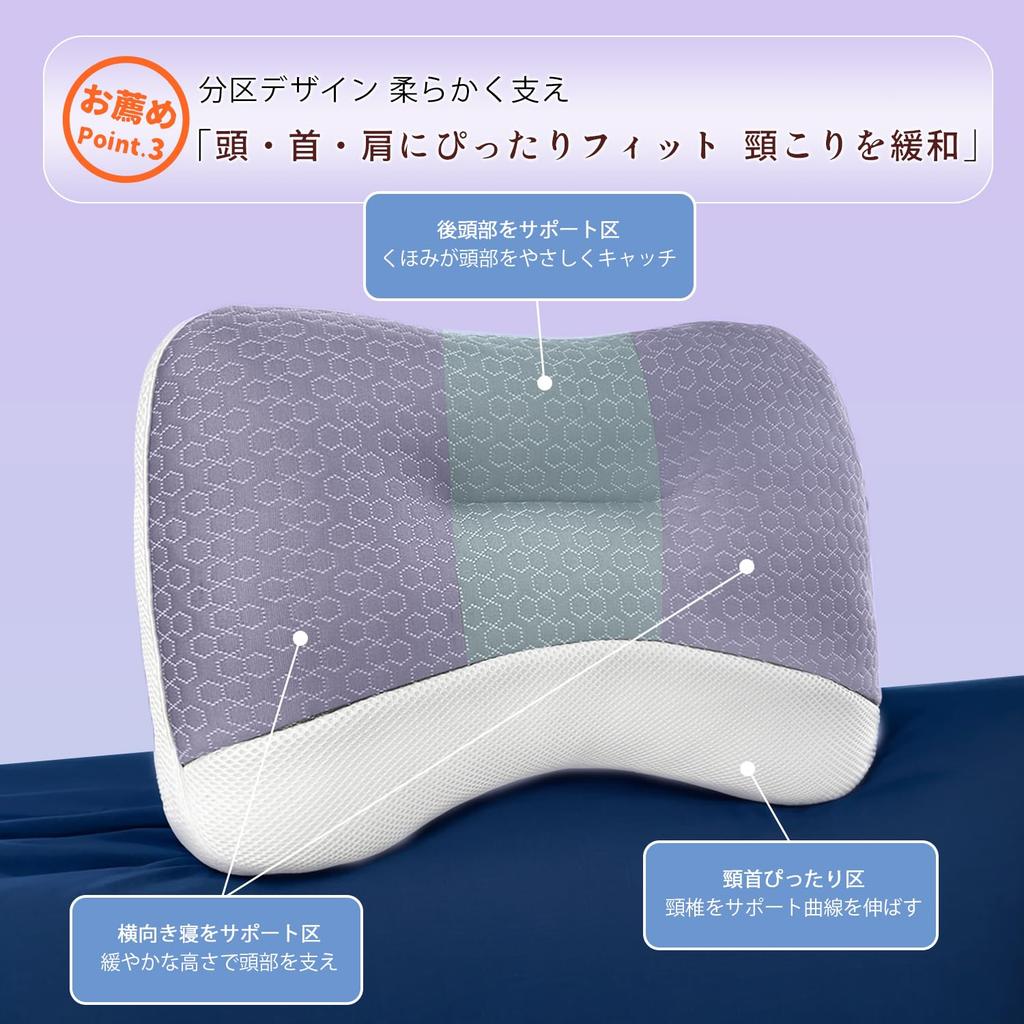 CozySleep Pillow, Recommended by Chiropractors, with Memory Foam Tips for a Comfortable Head, Neck, and Shoulder Fit. Provides Stability, Reduces