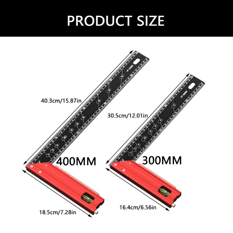 Universal Combination Square Metal Angles Finders Aluminum Angles Square for Precise 45° & 90° Line Scribing & Measuring