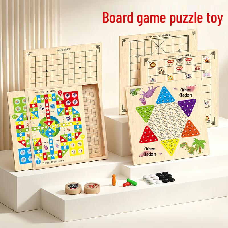 Multi-functional 4-in-1 Kids Chess & Board Game Set
