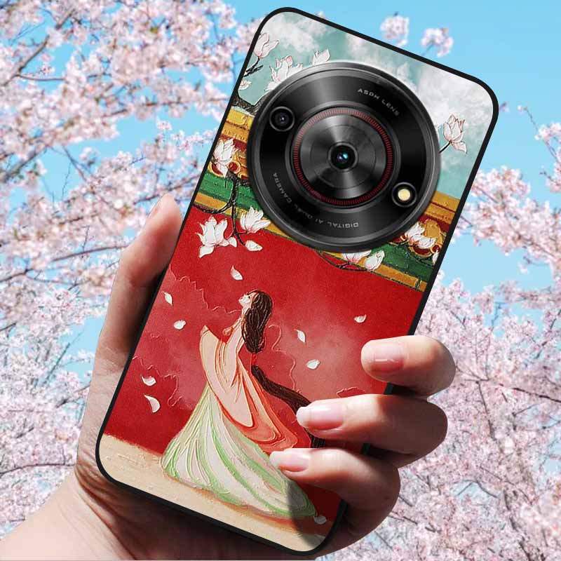 For ZTE Blade A75 5G 6.6" Cases 3D Relief Flower Soft Silicone Luxury Cover for ZTE Blade A75 5G 3D Phone Cases ZTE Blade Z2357N