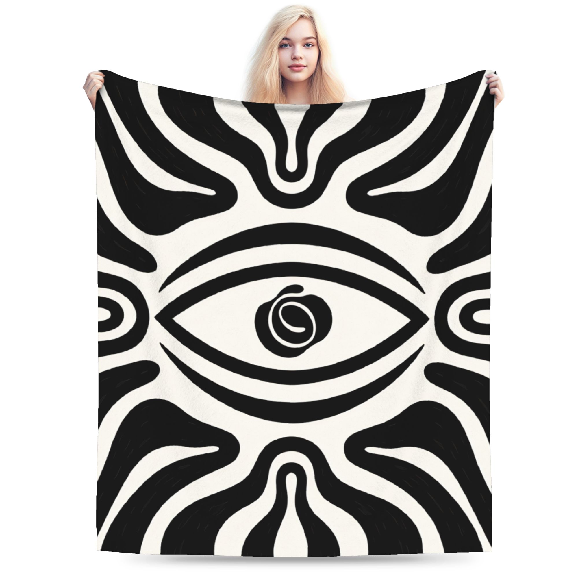 

Eye Pattern Flannel Blankets Autumn Soft Warm Bedding Throws for Kids Couch Bed Street Trend Bedspread Sofa Bed Cover 75x90cm