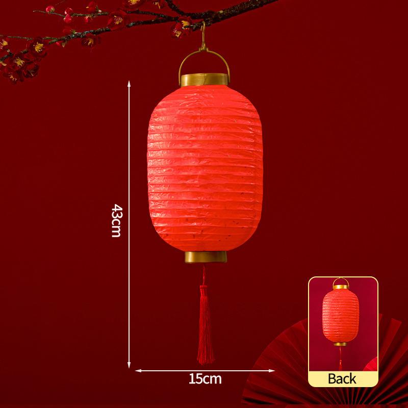 Festive Chinese Lantern Mid-Autumn Spring Festival New Year Decoration Outdoor Hanging Paper Palace Lanterns Festival Atmosphere