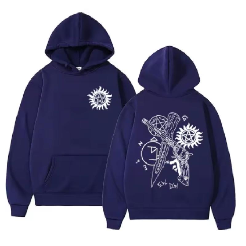 New Supernatural Print Hoodie Women Men Causal Fashion Harajuku Hip Hop Y2K Long Sleeve Pullover Autumn Winter Fleece Sweatshirt