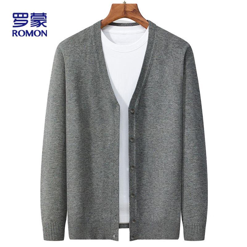 Luomeng Men's V-Neck Knit Cardigan Sweater XR333