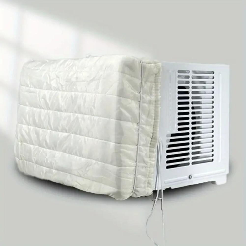 Atmungsaktive Klimaanlagenabdeckung mit wasserdichtem Schutz und verstellbarem Kordelzug für Innengeräte zum Schutz vor Staub