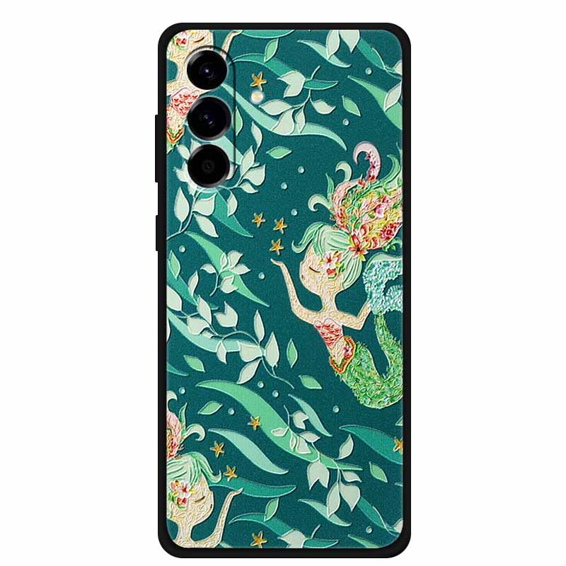 For Samsung Galaxy A37 A57 A17 5G Case Shockproof 3D Relief Emboss Luxury Soft Silicone Cases Cover for Samsung A57 A17 A37 5G