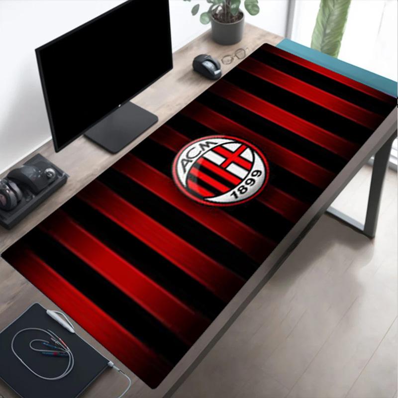 Tappetino per mouse con stemma AC Milan, Tappetino per mouse, Tappetino per mouse da gioco, Tappetino per tastiera, Decorazione per scrivania per computer portatile, Regalo per tifosi, Regalo di compleanno