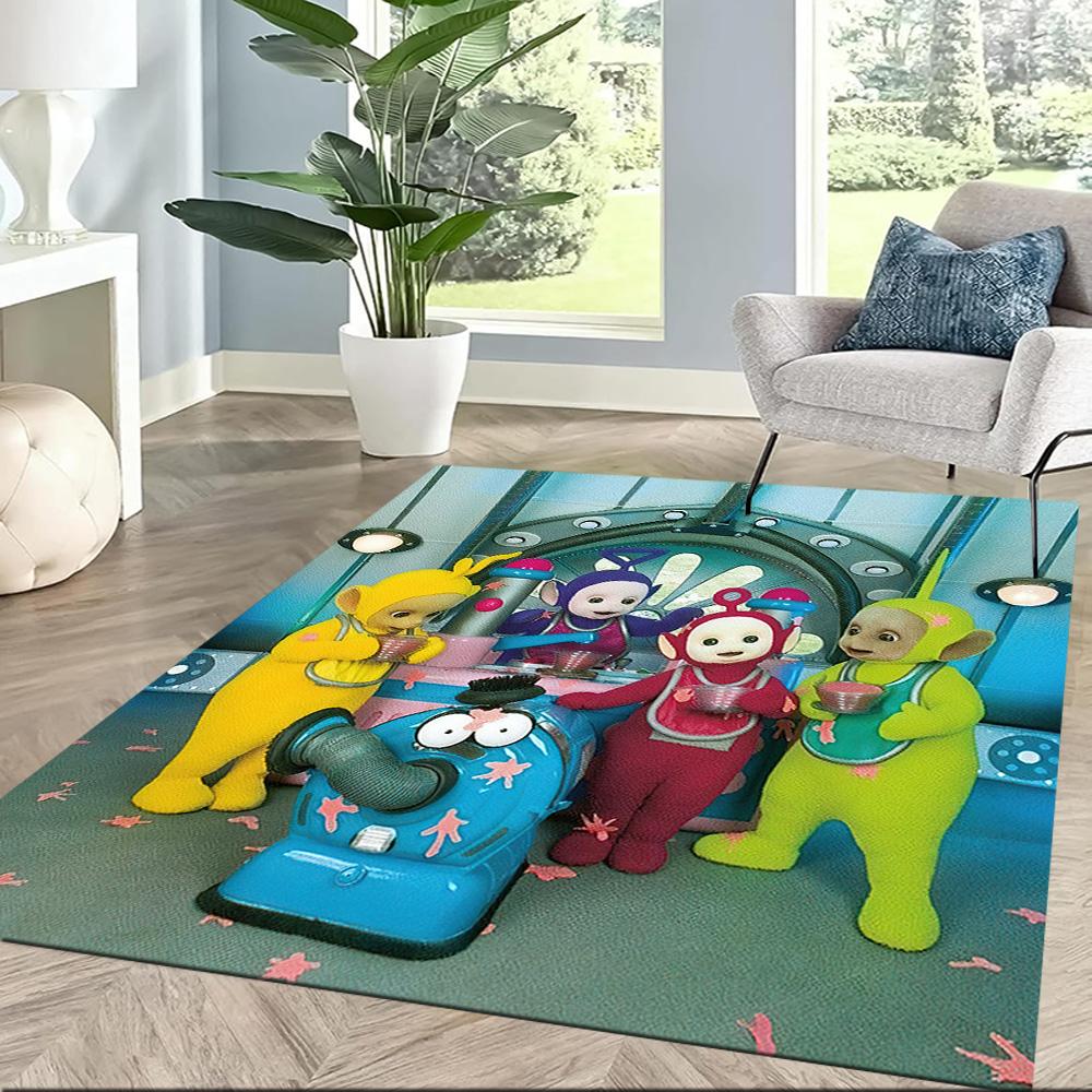 Teletubbies Rainbow Flag Square Rugs Are a Great Choice for Living Rooms, Bedrooms, Home Décor, and As Gifts.