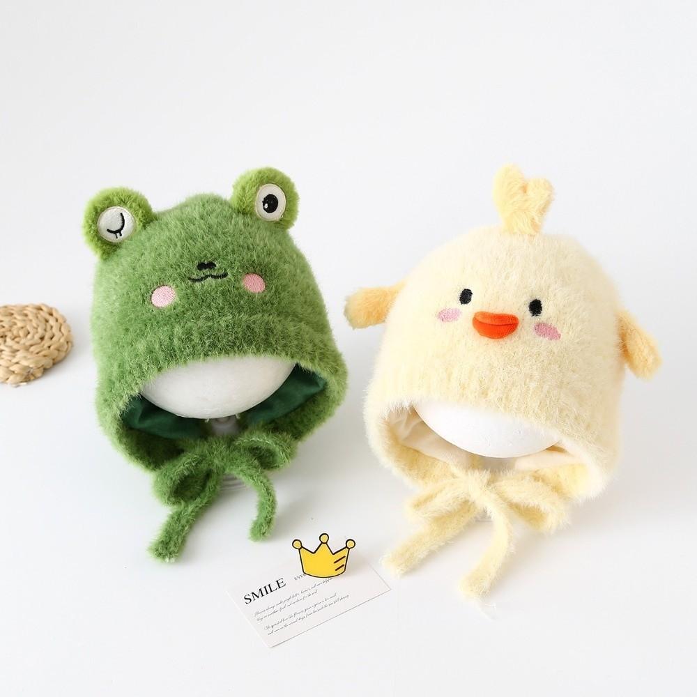 Thickened Children Knitted Hat Cartoon Animal Beanies Hat Cute Winter Baby Hats  for Kids