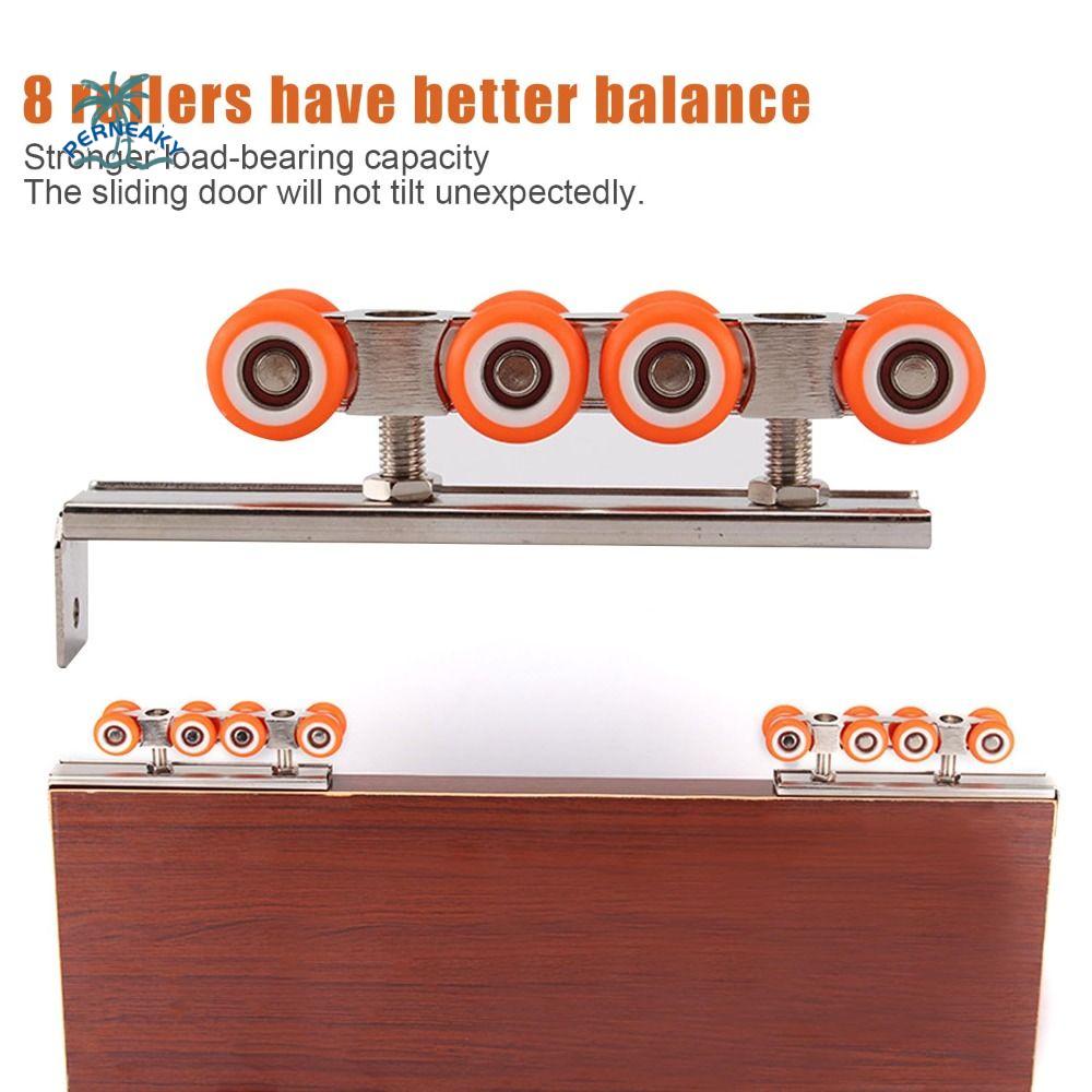 

2 PCS External Rail Sliding Door Kit Easy To Use Wheel Runner Sliding Door Carriage Orange Blue Load Capacity Sliding Casters Blue
