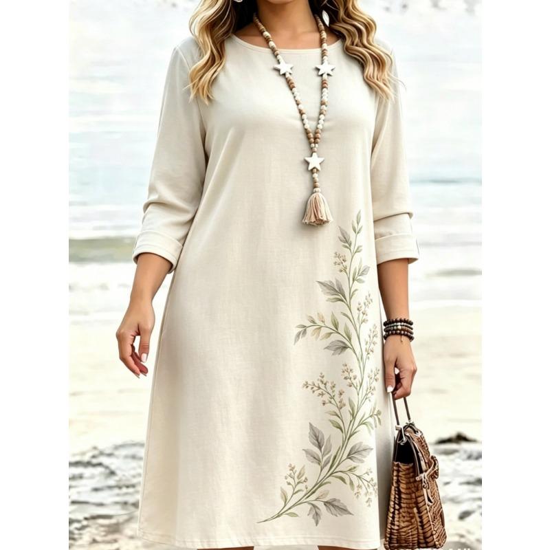 Autumn and winter women's long-sleeved casual dress