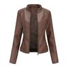 Faux Leather Jacket Women Spring Autumn Women's Moto Biker Jacket Red Black Coat Outerwear