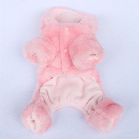 Yıkanabilir Evcil Hayvan Giysileri İnce İşçilik Flanel Sevimli Baskılı Köpek Kapşonlu Mont