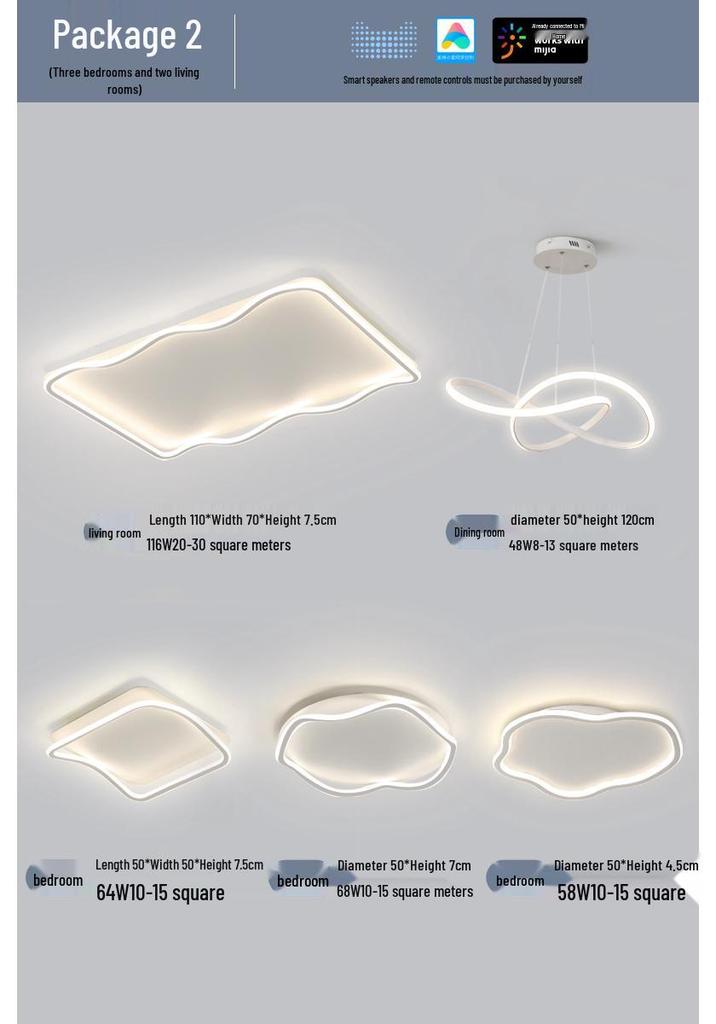 Modern Nordic Master Bedroom Ceiling Light with Smart Mijia & Tmall Genie Support for Home & Study Room
