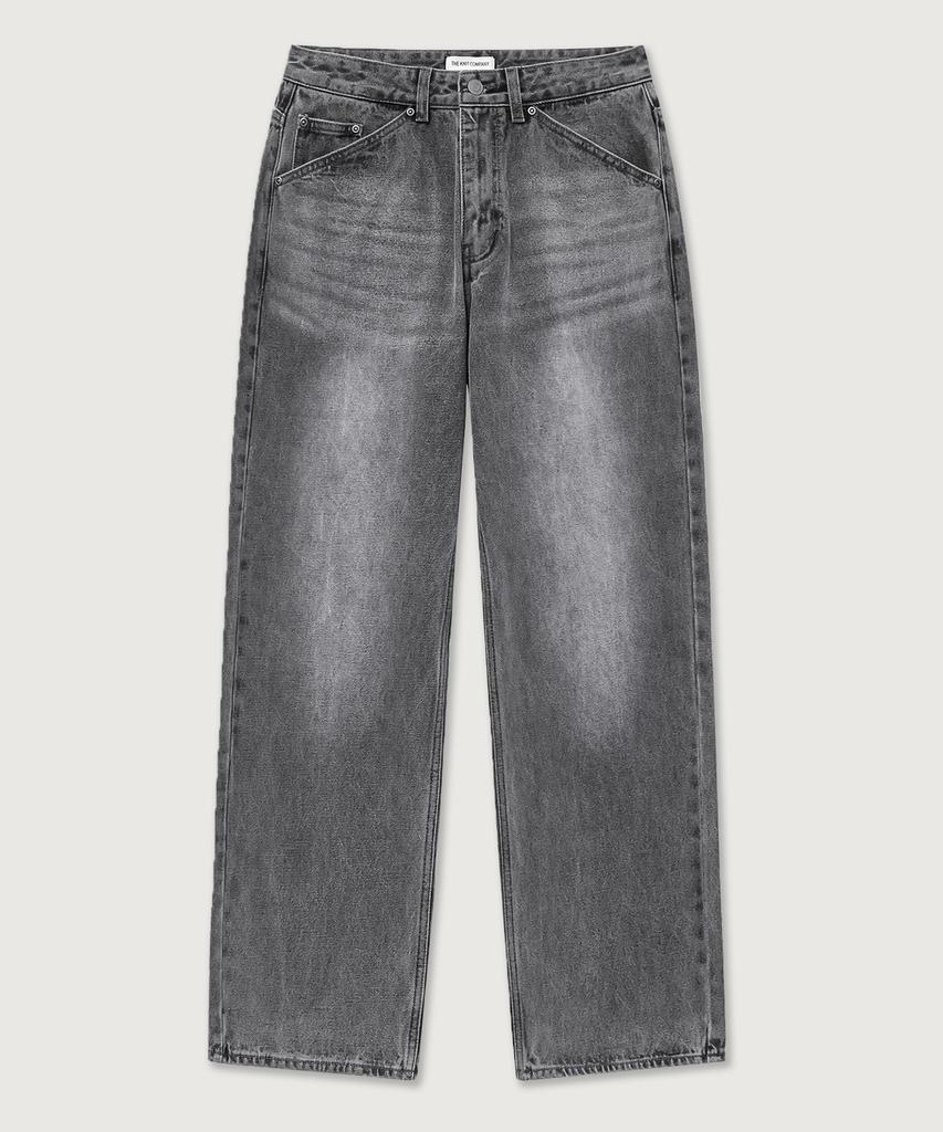 THEKNITCOMPANY Sand-Washed Wide Denim 2 Colors