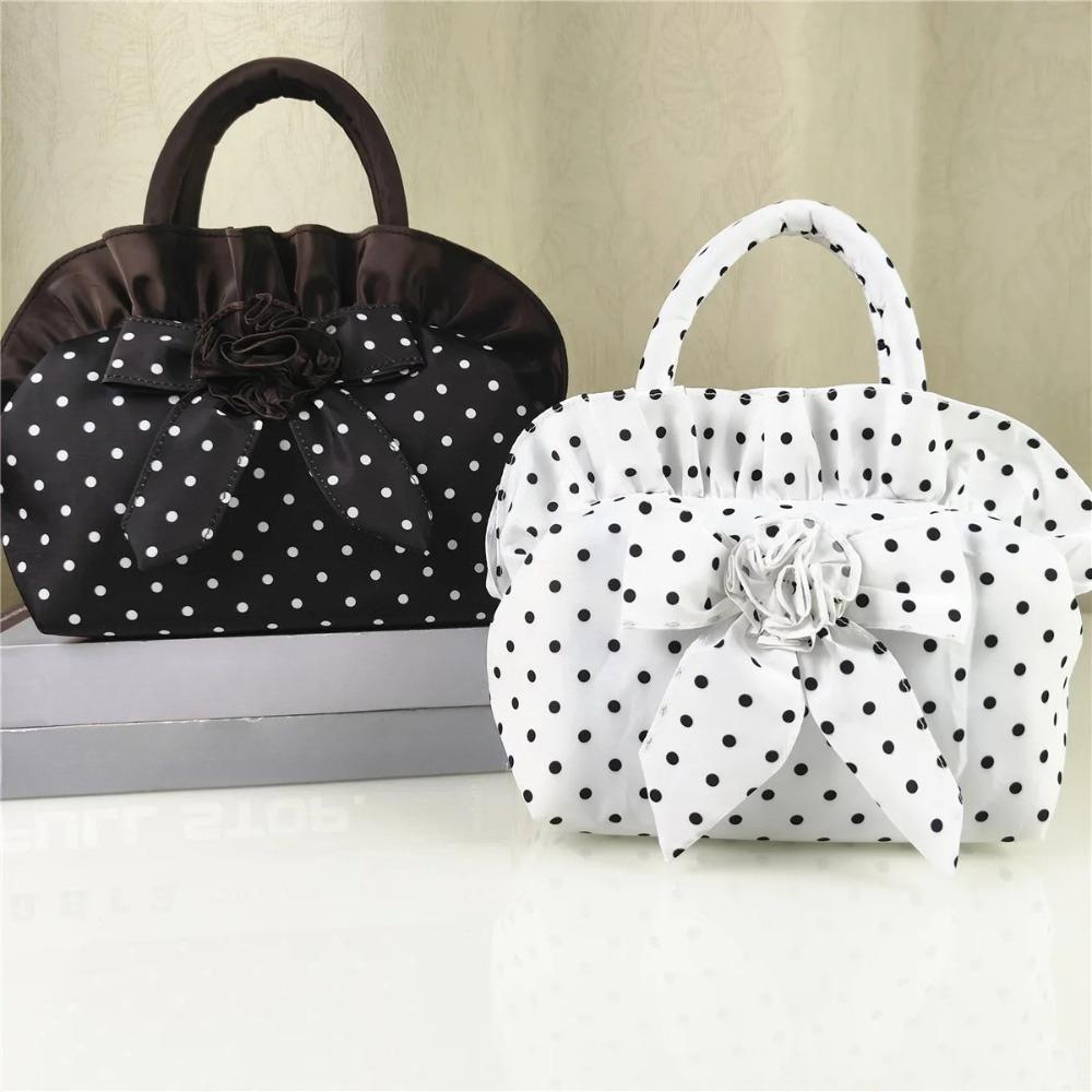 Polka Dot Print Sac Femme Bow Bag Portable Phone Bolso Lightweighte Hand Bags for Woman New Sweet Fashion Bolsos Mujer