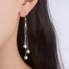 Anti-allergic Jewelry Fashionable Women's Pearl Long Ear Hook Tassel Earrings