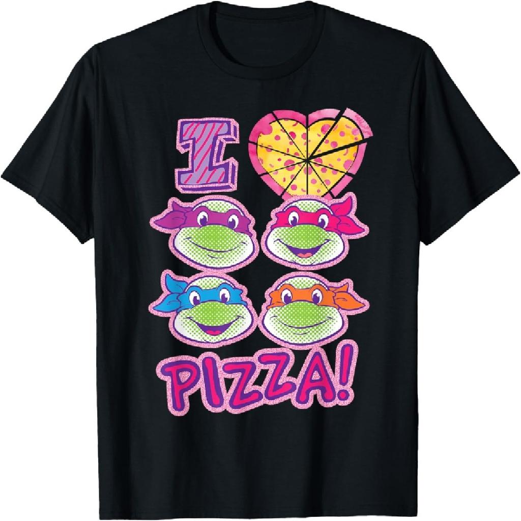 Maglietta Tartarughe Ninja Mutanti Adolescenti I Love Pizza Maglietta