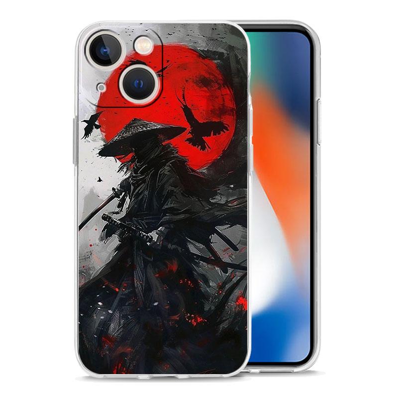 Phone Case For iPhone 17 Cases iPhone Air 16 15 12 13 14 Pro Max 7 8 Plus 16Pro iPhone11 Cover Japanese Bushido Samurai