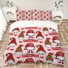 3pcs Christmas Gnomes Bedding Set, Breathable And Soft, Suitable for All Seasons Machine Washable, Suitable for Bedroom Decoration,yy250822120