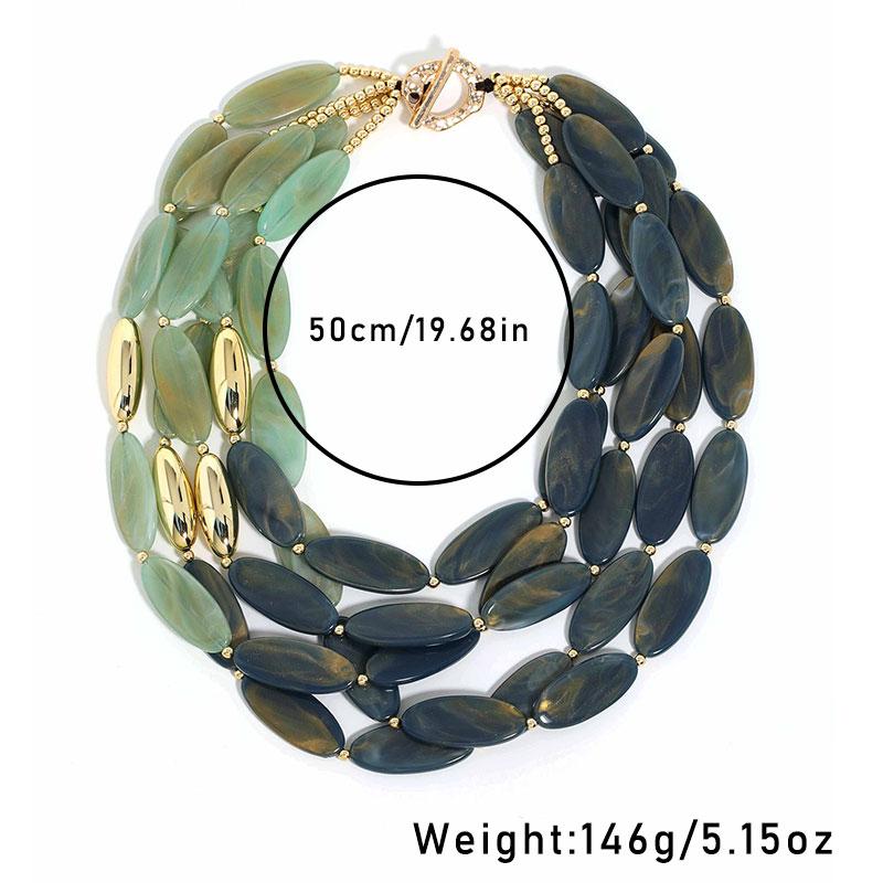 Statement Exaggerated Acrylic Beads Necklace for Women Girl Wedding Party Jewelry
