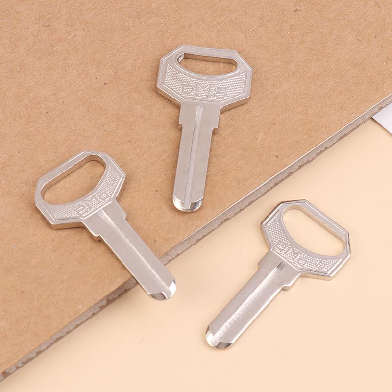 10Pcs Key Embryo Middle Slot Small Square Computer Punching Dms Key Blank Fingerprint Lock Password Lock Blank