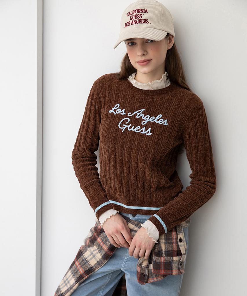 GUESS 3-Color Cable Lettering Pullover Op4S5798