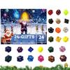 Weihnachts-Adventswürfelkalender Sortiert Geprägt Tischspiel Würfelset Countdown-Kalender für Weihnachten für Familie Männer Jugendliche