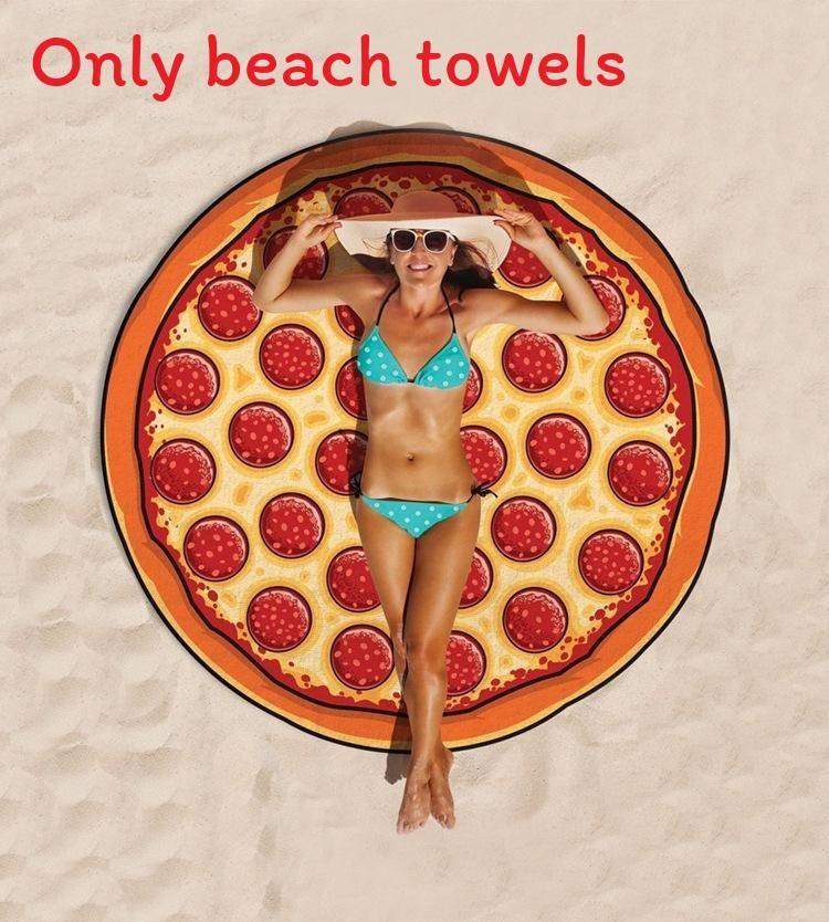 Hamburgers Donuts Pizza Design Beach Towel For Kids And Adults With Polyester Fabric For Pool And Beach Use