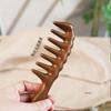 Sandalwood Wide-Tooth Comb for Curly Hair - Large Size, Portable, Unisex Head Therapy & Massage.