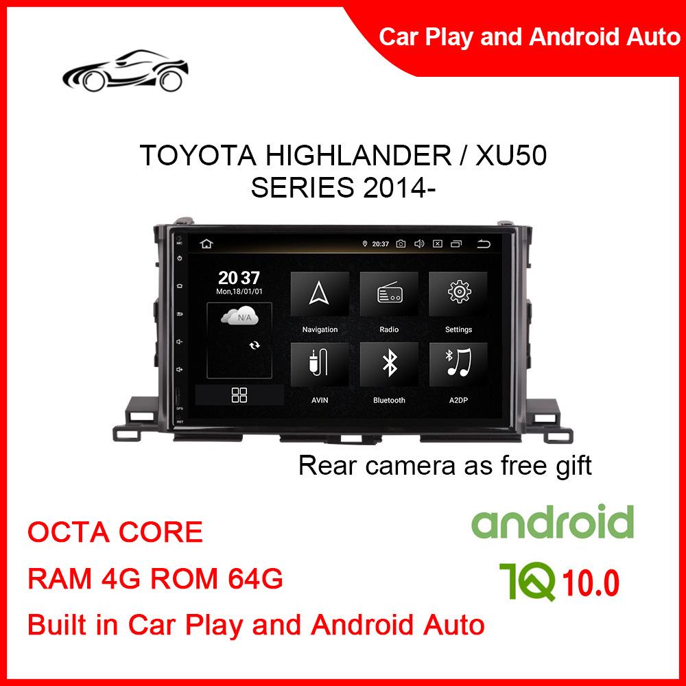 10.1" Android Wireless CarPlay Navigation for 2014+ Toyota Highlander