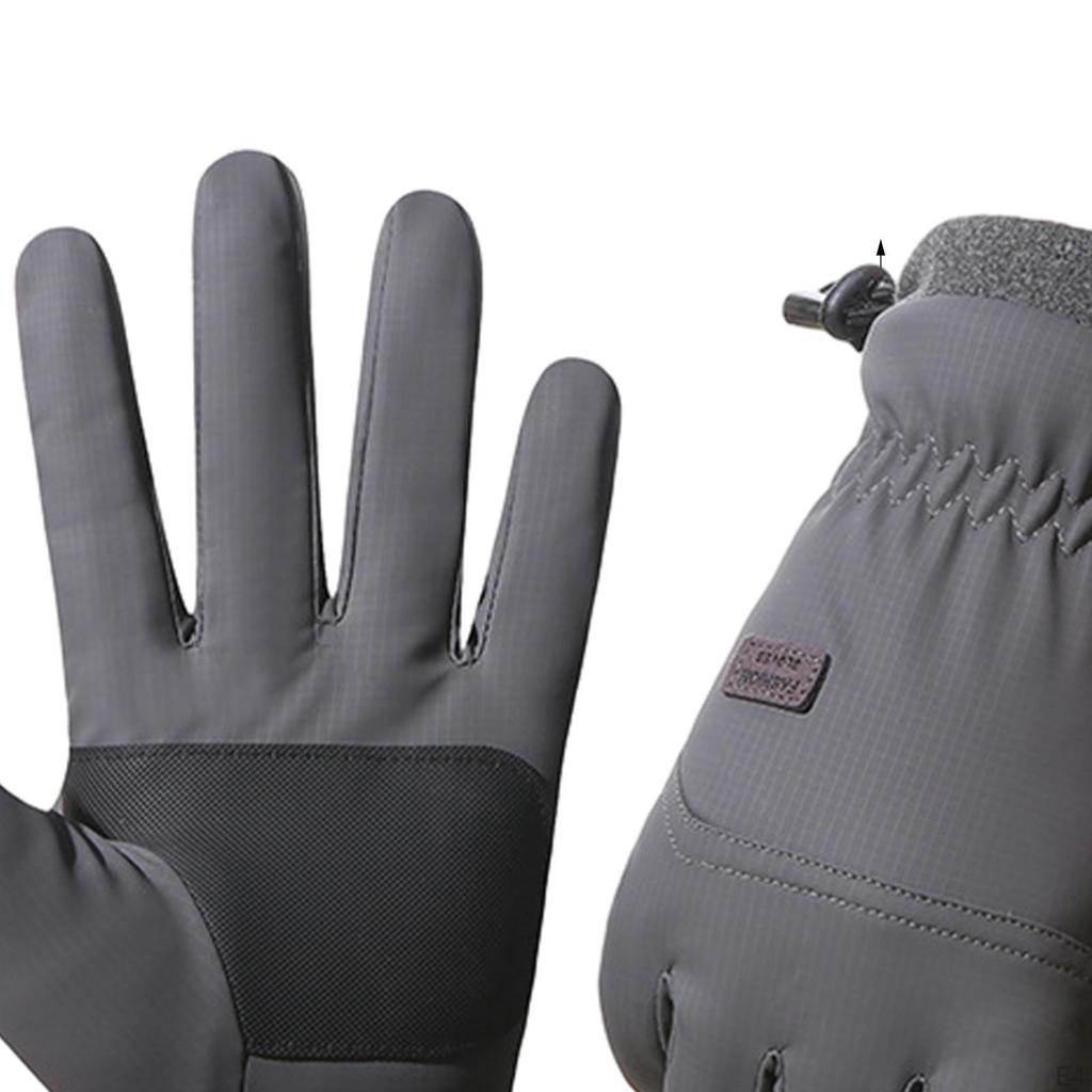 Men's Winter Gloves for Outdoor Activities - Insulated Touchscreen Mittens
