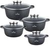 Set mit 4 Töpfen mit Marmorbeschichtung 16 20 24 28 cm Zilner Zl-8900