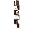 Burnt Wood 5-Tier Wall Mounted Decorative Shelf
