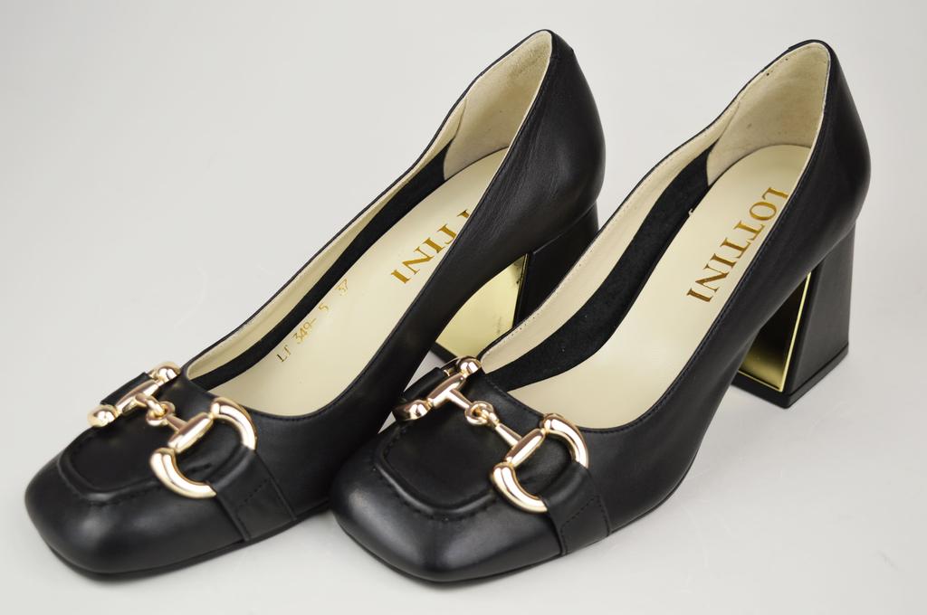 Lottini Heeled Shoes 11349 36 Black Leather