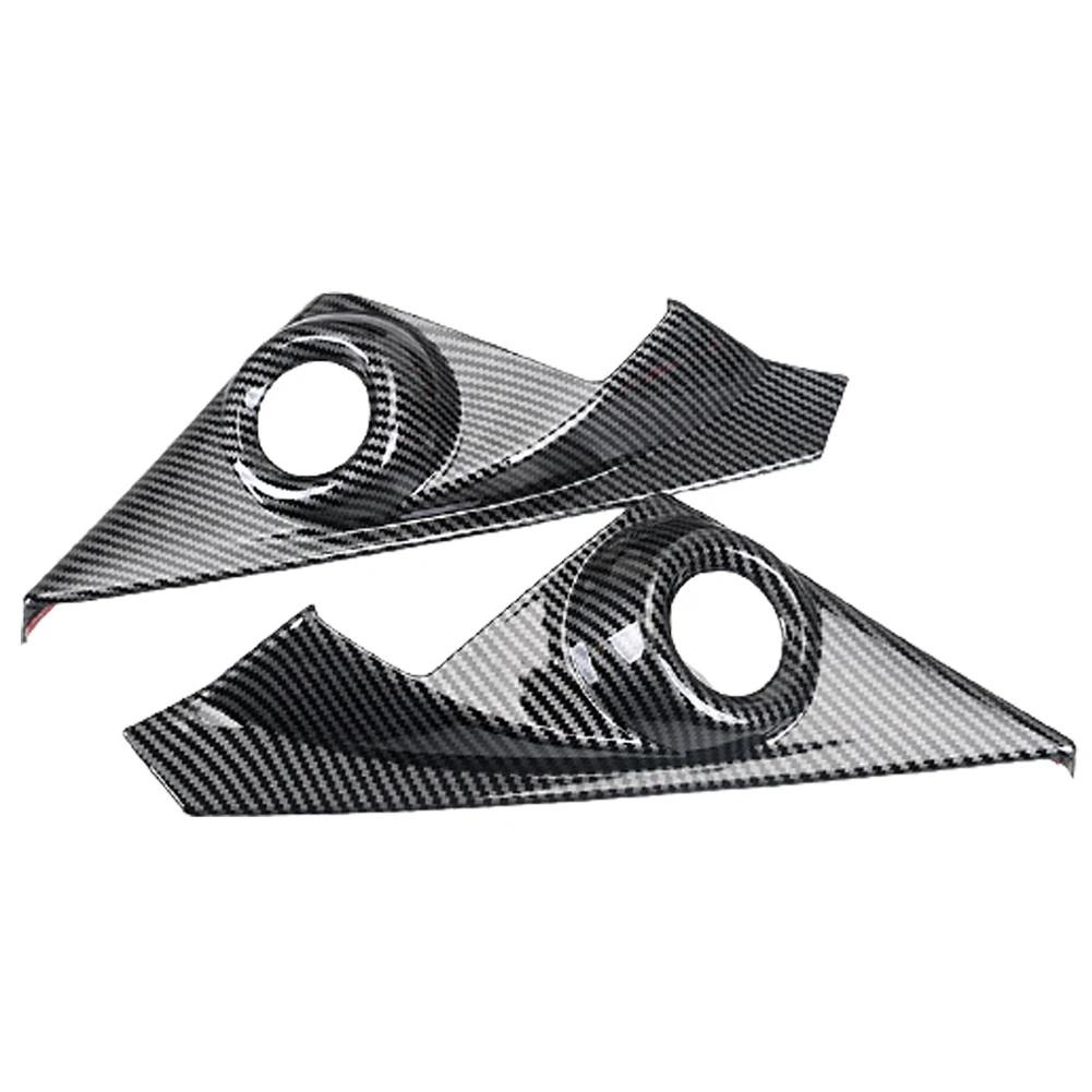 2PCS ABS Carbon Fiber Interior Front Door Speaker Window A Pillar Cover Trim for Honda Civic 2016-2019 10Th Gen Car Accessories