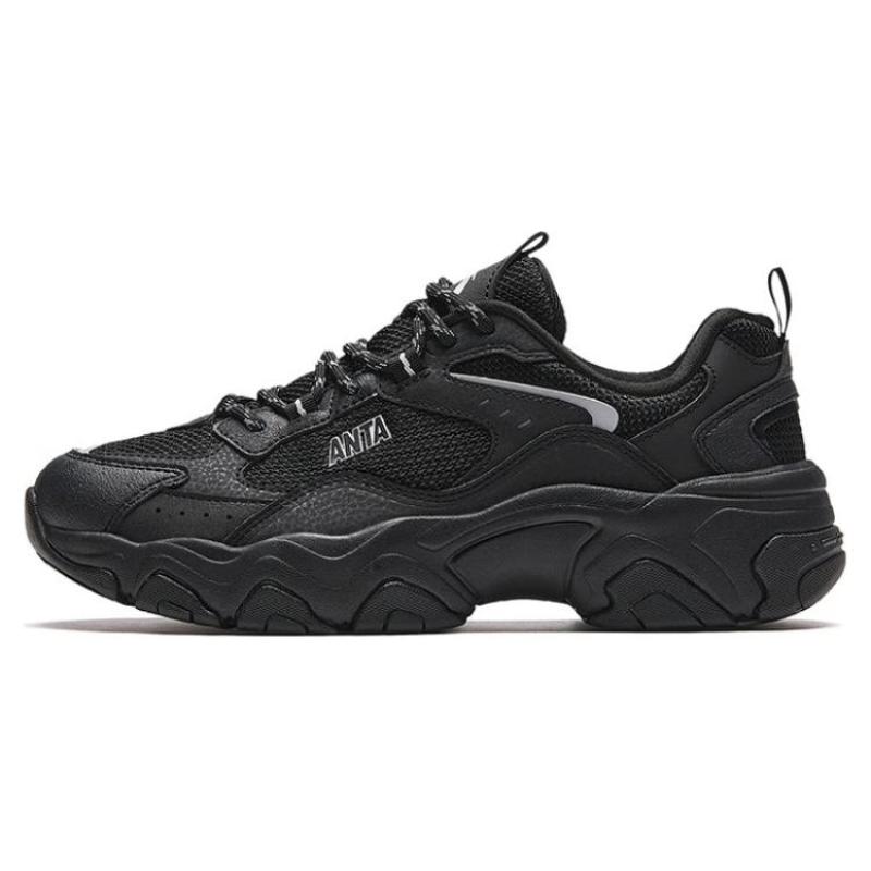 Anta Meteorite Anti-Slip Wear-Resistant Low-Top Chunky Sneakers Women s Black Sneakers 122348851-2 36.5 чёрный