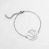 Stainless Steel Cartoon Geometric Basketball Pendant Bracelet for Men & Women