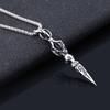 Antique Vajra Evil Jiang Dagger Necklace Unisex Pendant Rock Chain India Ganesha Buddhism Jewelry for Men
