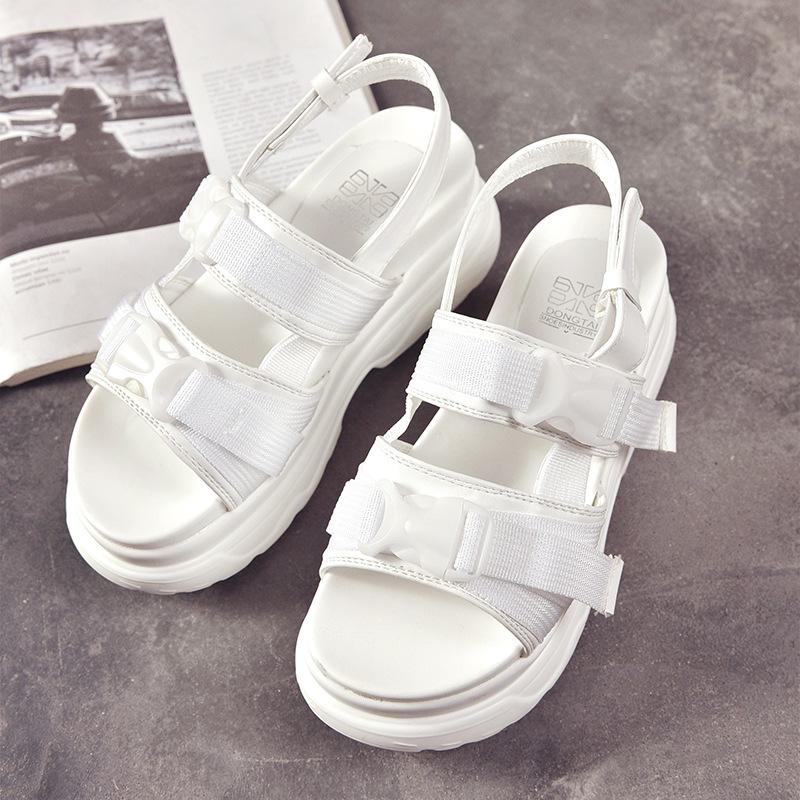 Quality Platform Sandals For Women Chunky Sole Adjustable Buckle Strap Casual Summer Beach Shoes Non-Slip Thick Bottom Sandals