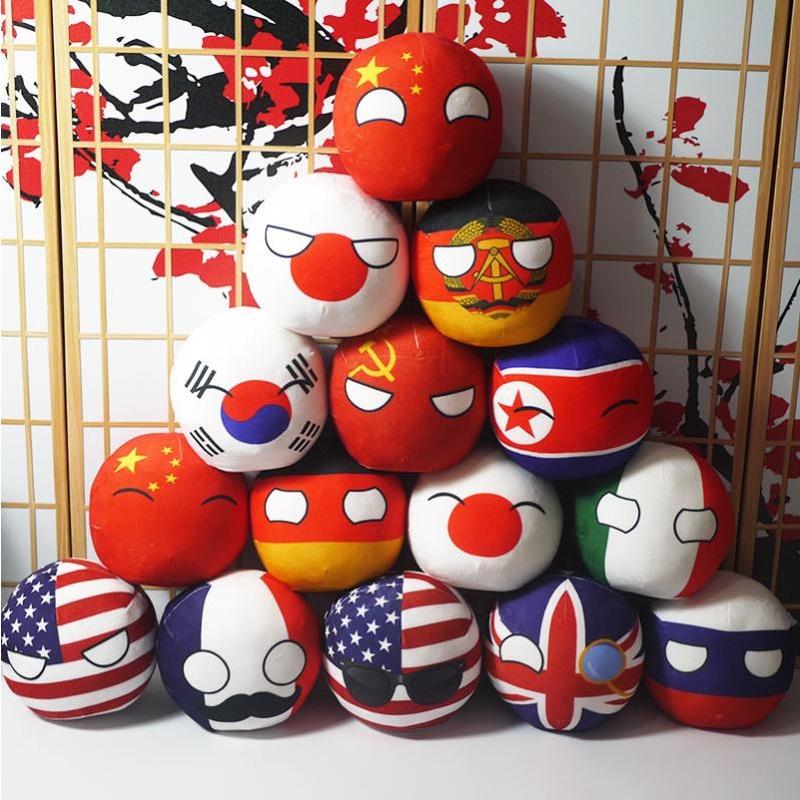 Countryballs Toy Anime Polandball Plush Pendant Doll Childrens Pillow Throw