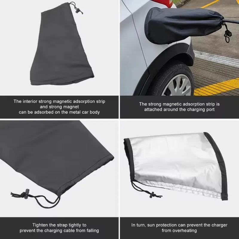 1pcs Weatherproof Cover Magnetic EV Charger Port Cover Sun Dust Protection Strong for Electric Car Charger Weatherproof Cover