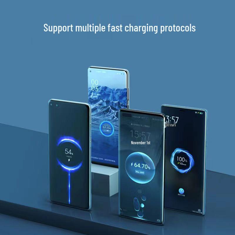 6A Ultra-Fast Charging Dual Type-C Braided Data Cable for Huawei, Vivo, Xiaomi, Honor, Oppo