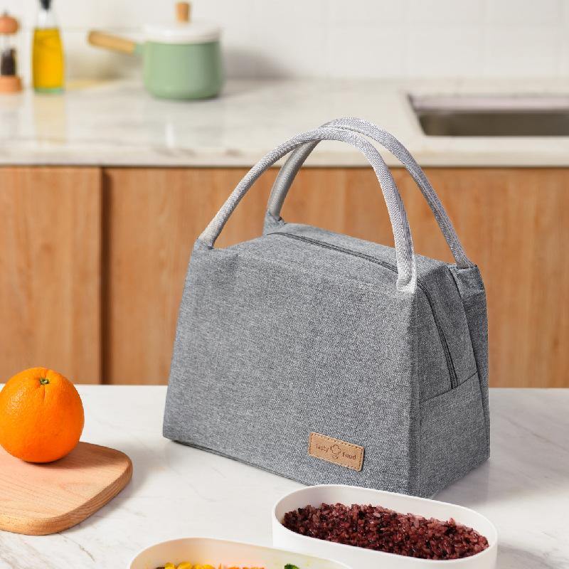 New Portable Lunch Bag For Women Fridge Bag Zipper Thermal Bag Crossbody Lunch Box Tote Food Picnic Beach Bag