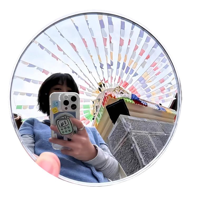 5cm Handheld Selfie-Spiegel Tragbar Rund Konvexer Spiegel für Fotografie Requisite Vlogging Reisebedarf Zubehör