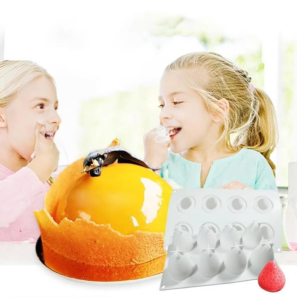 Silikon Erdbeerform 3D Gelee Pudding Form Schokoladen Fondant Form Desserts Mousse